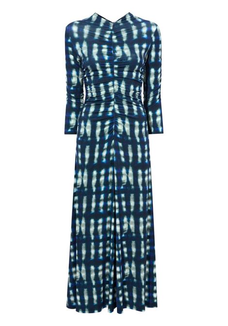 Abito midi con stampa in blu e verde - donna PROENZA SCHOULER WHITE LABEL | WL2413375399